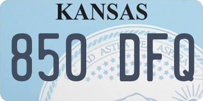 KS license plate 850DFQ