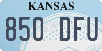 KS license plate 850DFU