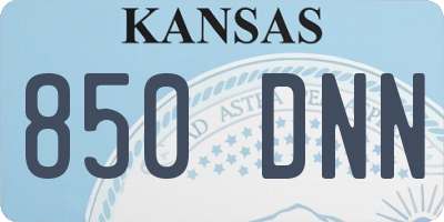 KS license plate 850DNN