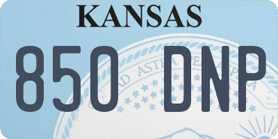 KS license plate 850DNP
