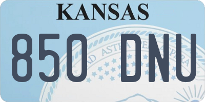 KS license plate 850DNU
