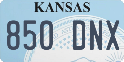 KS license plate 850DNX