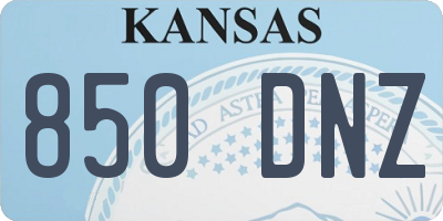 KS license plate 850DNZ
