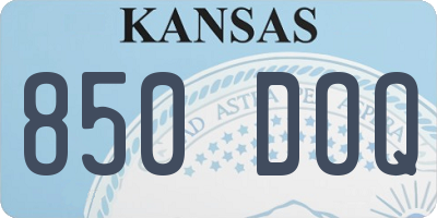 KS license plate 850DOQ