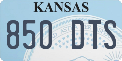 KS license plate 850DTS