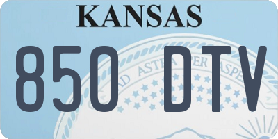 KS license plate 850DTV