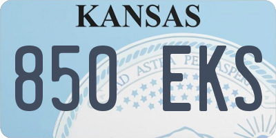 KS license plate 850EKS
