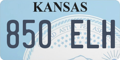 KS license plate 850ELH