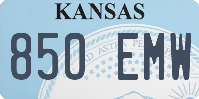 KS license plate 850EMW