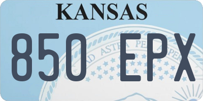 KS license plate 850EPX