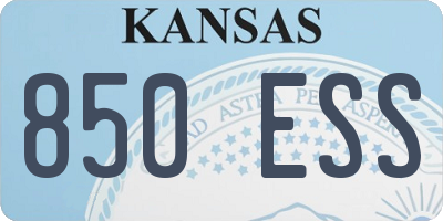 KS license plate 850ESS
