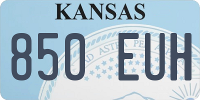 KS license plate 850EUH
