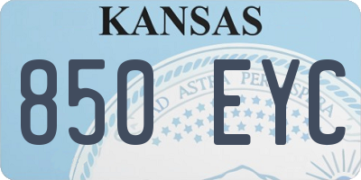 KS license plate 850EYC