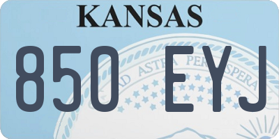 KS license plate 850EYJ