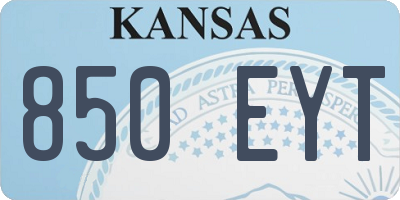 KS license plate 850EYT