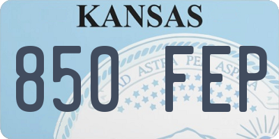 KS license plate 850FEP