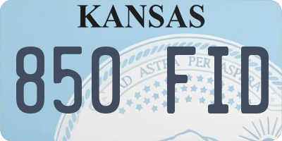 KS license plate 850FID