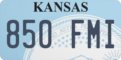 KS license plate 850FMI