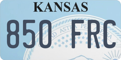 KS license plate 850FRC