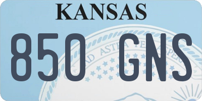 KS license plate 850GNS
