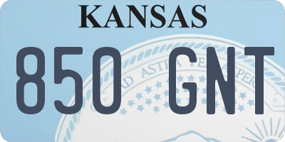 KS license plate 850GNT