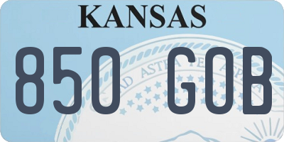 KS license plate 850GOB