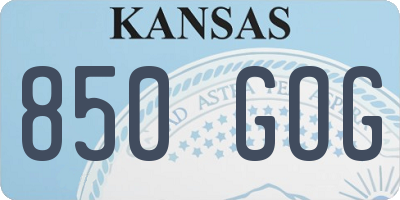 KS license plate 850GOG