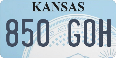 KS license plate 850GOH