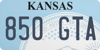 KS license plate 850GTA