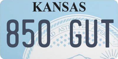 KS license plate 850GUT