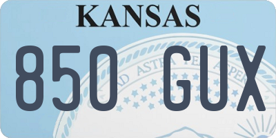KS license plate 850GUX