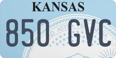 KS license plate 850GVC