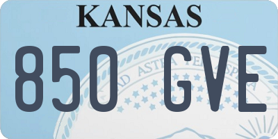 KS license plate 850GVE