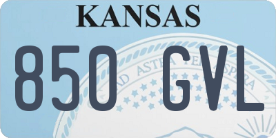 KS license plate 850GVL