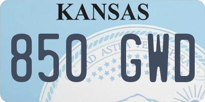 KS license plate 850GWD