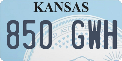 KS license plate 850GWH