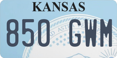 KS license plate 850GWM