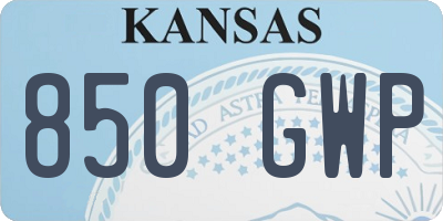 KS license plate 850GWP