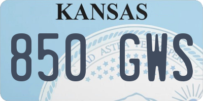 KS license plate 850GWS