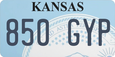 KS license plate 850GYP