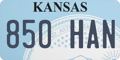 KS license plate 850HAN