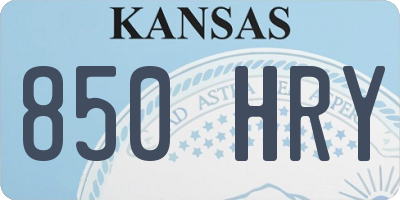 KS license plate 850HRY