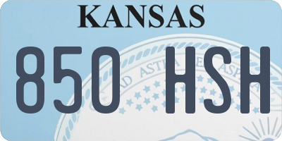 KS license plate 850HSH