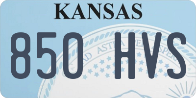KS license plate 850HVS