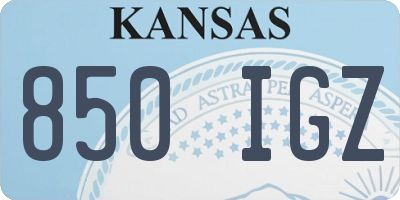 KS license plate 850IGZ