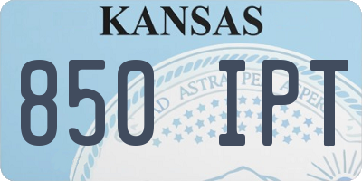 KS license plate 850IPT