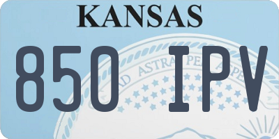 KS license plate 850IPV