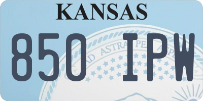 KS license plate 850IPW