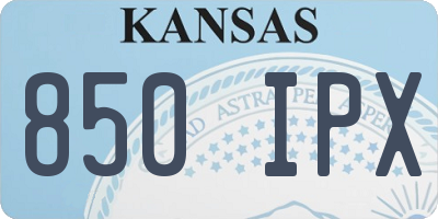 KS license plate 850IPX