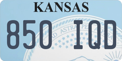 KS license plate 850IQD